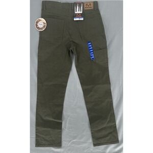 REALTREE Boys/Youth Canvas Carpenter Pants Size L-14/16 Olive Green New With Tag